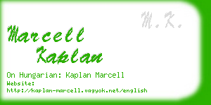 marcell kaplan business card